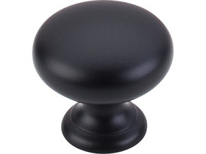 Top Knobs Mushroom 1 1/4" Diameter Round Knob, Flat Black - M285