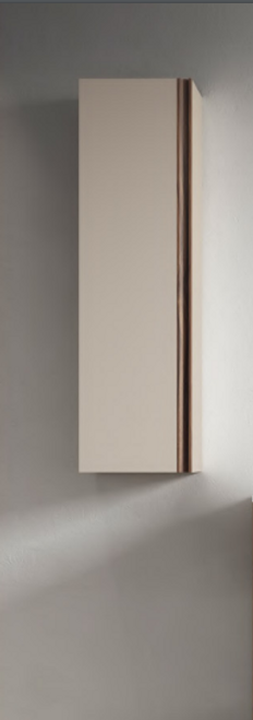 Lucena Icon Tall Linen Cabinet - 14 Inch W x 48 Inch H x 11 Inch D - Cotton Color with Laquered Structure - 88718