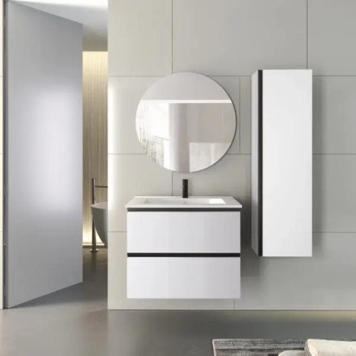 Lucena Malaga Two Drawer Wall Hung Vanity 32" W x 22" H x 18" D - White Color