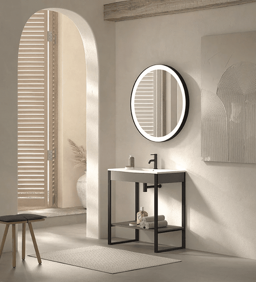 Lucena Quadro Free Standing Vanity for Integrated Sink 40" W x 34" H x 18" D - Niagara Color