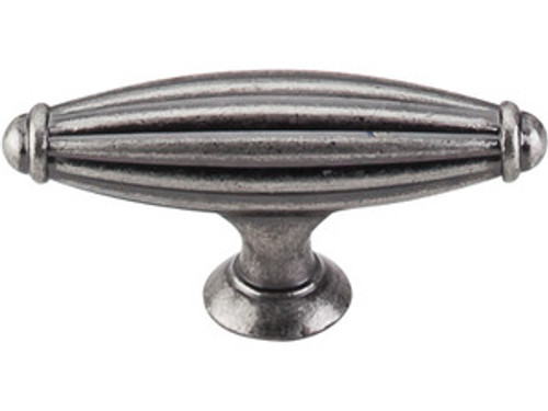Top Knobs M148 PTA Tuscany Small T-Handle Cabinet Knob 2 5/8" - Pewter Antique