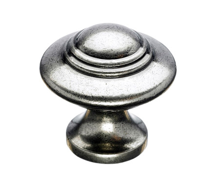 Top Knobs Ascot 1 1/4" Diameter Round Knob, Antique Pewter - M14