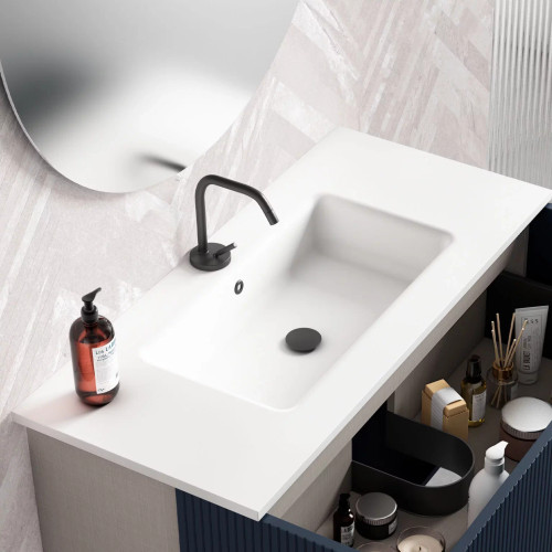 Lucena Hasvik 81683-3 Three-Hole Resin Sink With Integrated Countertop - 48" Width