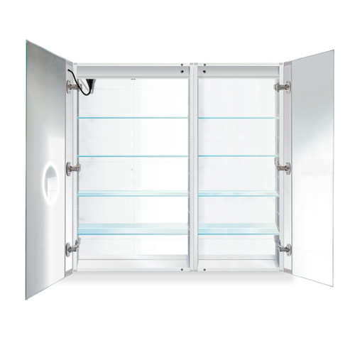Krugg Svange4242L 42 Inch X 42 Inch LED Medicine Cabinet w/Dimmer & Defogger - Left Hinged