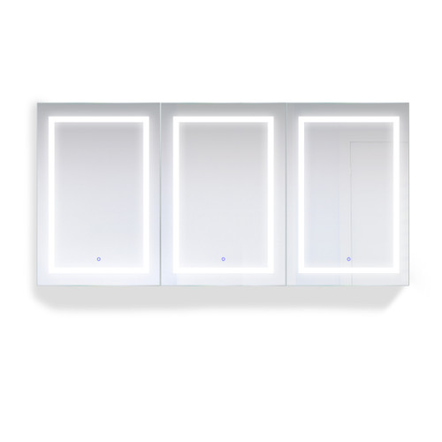 Krugg Svange7236TLLR 72" X 36" LED Medicine Cabinet w/Dimmer & Defogger- Left Hinge on middle door