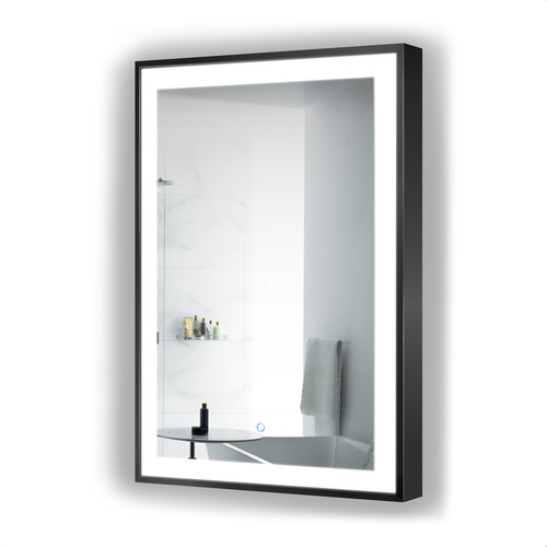 Krugg Soho2436B 24" X 36" Black LED Bathroom Mirror