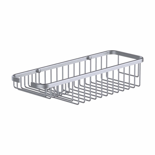 Fine Fixtures ACB1SN Shower Caddy Basket With Soap Holder 14" X 6" - Satin Nickel
