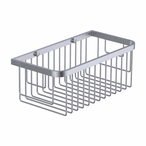 Fine Fixtures ACB3SN 8 1/4 inch Corner Shower Caddy Basket, Satin Nickel at KBA Home Studio