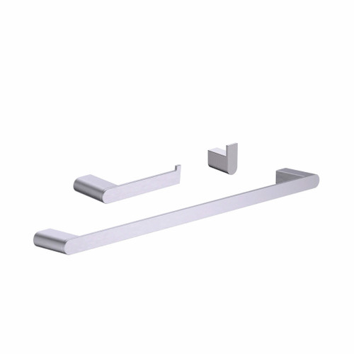Fine Fixtures Astoria Bathroom Accessories 3 Pc Set - Satin Nickel - AC1SETSN