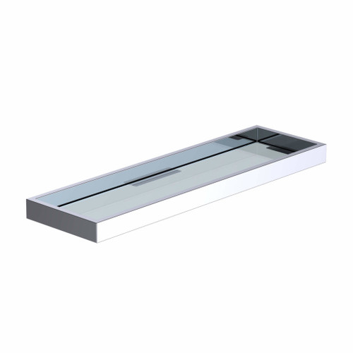 Fine Fixtures AC2GSPC Glass Bathroom Wall Shelf - Polished Chrome