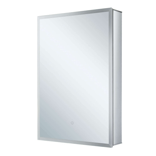 Fine Fixtures AME2430-R Inch Aluminum Medicine Cabinet With Framed Led - Right Hand - 24 Inch X 30
