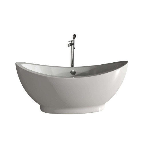 Fine Fixtures Hudson Freestanding Bathtub White (6002) With Drain - BT202