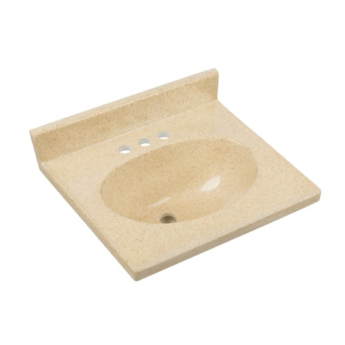 Fine Fixtures MT1917TC Cultured Marble Vanity Top with Integrated Sink - 19 Inch X 17 Inch - Cool Sand