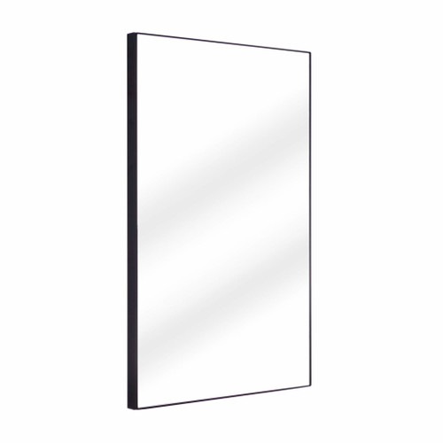 Fine Fixtures MRS1624BL Rectangular Mirror - Sharp Corners - 16 Inch X 24 Inch - Matte Black