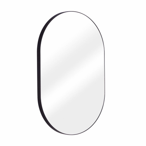 Fine Fixtures MRO1826BL Rectangular 18 Inch X 26 Inch Mirror with Oval Corners - Matte Black