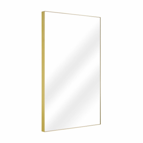 Fine Fixtures MRS1624SB Rectangular 16 Inch X 24 Inch Mirror with Sharp Corners - Satin Brass