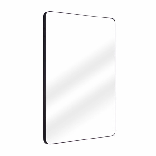 Fine Fixtures MRR2230BL Rectangular 22 Inch X 30 Inch Mirror with Round Corners - Matte Black