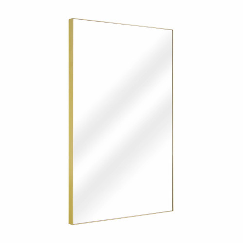 Fine Fixtures MRS1826SB Rectangular Mirror 18 Inch X 26 Inch - Sharp Corners - Satin Brass