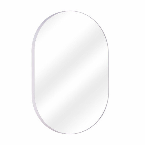 Fine Fixtures  MRO2430WH Rectangular 24 Inch X 30 Inch Mirror with Oval Corners - White Semi Gloss