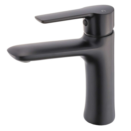 Fine Fixtures FAM4BL Round Bathroom Faucet - Single Hole - Black Matte