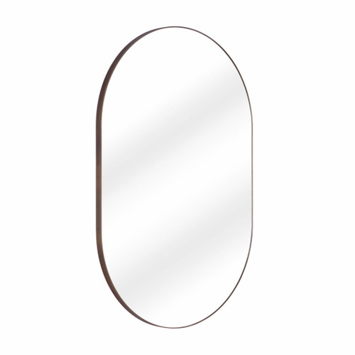 Fine Fixtures Rectangular 24 Inch X 36 Inch Mirror with Oval Corners - Bronze - MRO2436BR