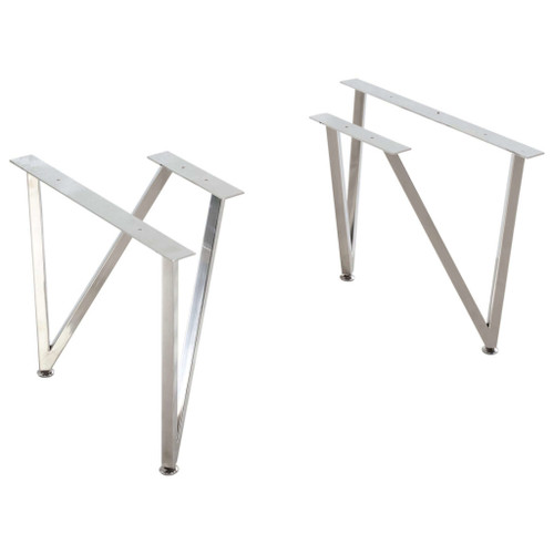 Fine Fixtures Set Of 2 Steel Legs For Wall Hung Vanity - Stainless Steel - LG09SS