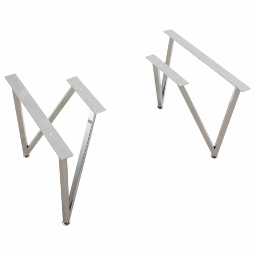 Fine Fixtures Set Of 2 Steel Legs For Wall Hung Vanity - Stainless Steel - LG15SS