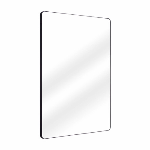 Fine Fixtures MRR3040BL Rectangular 30 Inch X 40 Inch Mirror with Round Corners - Matte Black