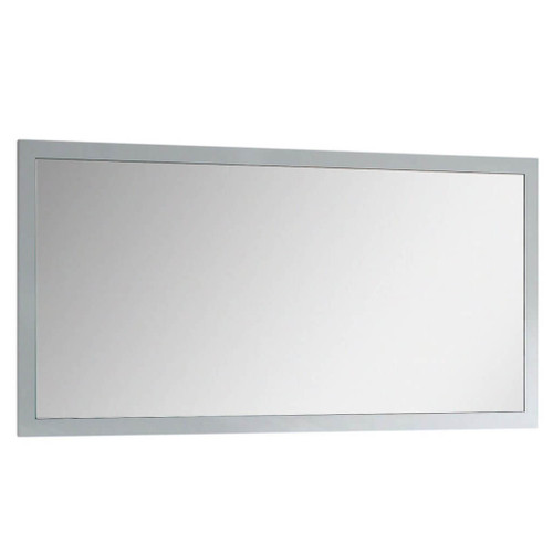 Fine Fixtures ILM60WH Imperial 2 Collection Mirror 56 Inch x 26 Inch - White Grain Touch