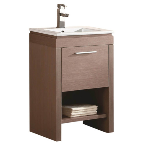 Fine Fixtures Modena  Vanity Cabinet 24 Inch X 32 Inch - Gray Oak