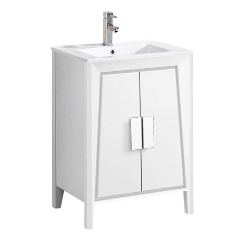 Fine Fixtures Imperial 2 Vanity Cabinet 24 Inch Wide - White