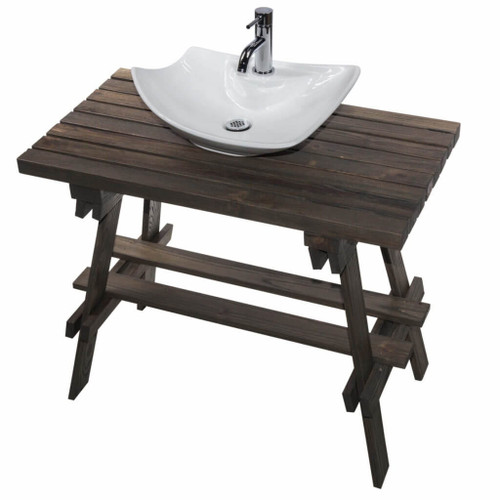 Fine Fixtures Leisure Vanity Cabinet 36 Inch Width - Earth Grey