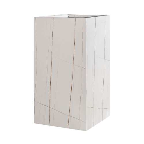 Fine Fixtures Grand Pedestal Sink 18 Inch Wide White With Gold Grains Sintered - GD18WG