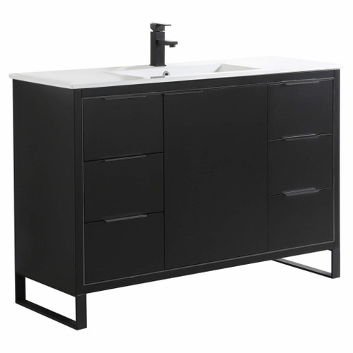 Fine Fixtures OL48BL Opulence Vanity Cabinet 48" Wide -  Matte Black