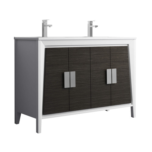 Fine Fixtures IL48GW Iimperial 2 Vanity Cabinet 48" Wide - Grey And White