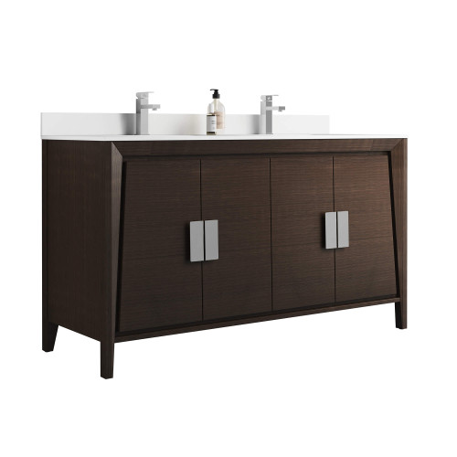 Fine Fixtures IL60EB Imperial 2 Collection Vanity Cabinet  60 Inch Wide - Ebony
