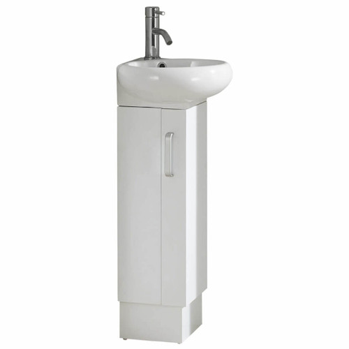 Fine Fixtures Milan  Corner Vanity 14" X 15" - White