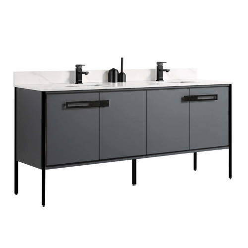 Fine Fixtures OK72OG Oakville Vanity Cabinet 72" Wide -  Onix Grey