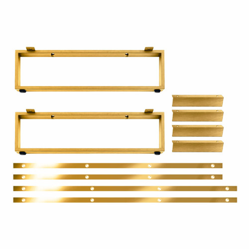 Fine Fixtures Opulence Vanity Cabinet Legs & Hardware - 36 Inch Wide - Satin Brass - OLH36SB