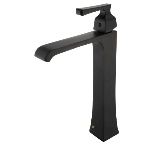 Fine Fixtures Arched Square Single Handle Vessel Faucet - Single Hole - Black Matte - FAV5BL