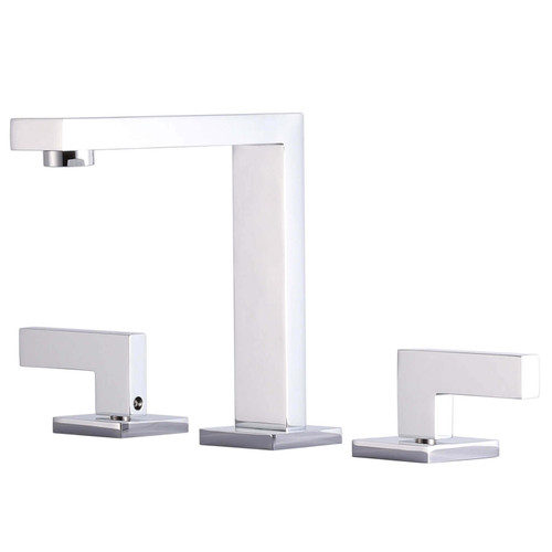 Fine Fixtures Square Bathroom Faucet - Three Hole - Polished Chrome - FAS3PC