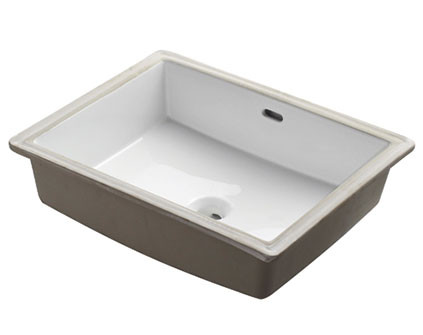 Madeli 20"W X 15 3/4"D X 6 7/8 "H Ceramic Undermount Sink with Overflow, White - CB-2015-WH