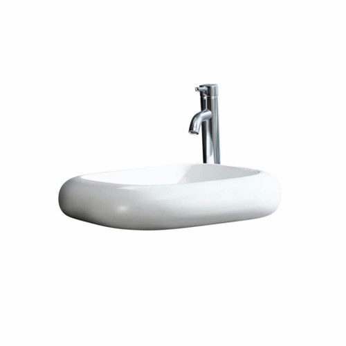Fine Fixtures MV2119W Modern Rectangular Vessel Sink 21 Inch X 19 Inch - Single Hole - White
