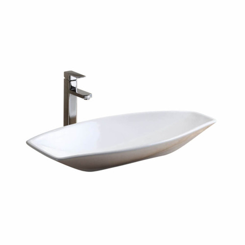 Fine Fixtures MV3215TE Modern Vessel Sink 31 1/2 Inch X 15 3/8 Inch - White