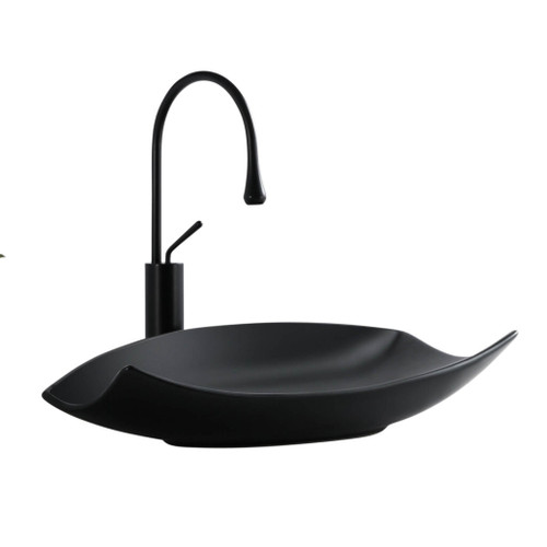 Fine Fixtures MV2915BL Modern Vessel Sink Irregular 15  3/4 Inch X 15 3/4 Inch - Matte Black