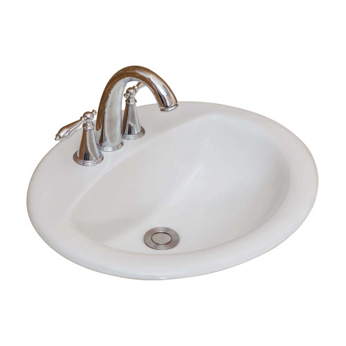 Fine Fixtures DI2017W 20 Inch x 17 Inch Drop In Lavatory Sink - White