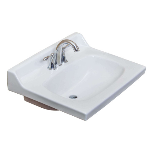 Fine Fixtures 25 Inch X 19 Inch Vitreous China Shaker Sink - White - CT2519W