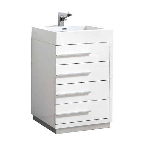Blossom 005 30 01 A Barcelona 30" Freestanding Bathroom Vanity with Sink- Glossy White