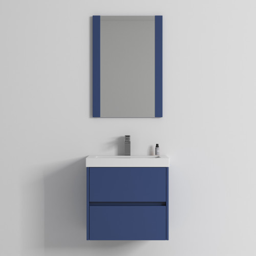 Blossom 016 24 25 MC Valencia 24" Floating Bathroom Vanity With Sink & Medicine Cabinet - Navy Blue