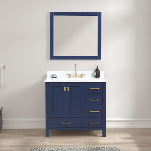 Blossom Geneva 36" Freestanding Bathroom Vanity With Countertop & Undermount Sink - Navy Blue - V8026 36 25 CT